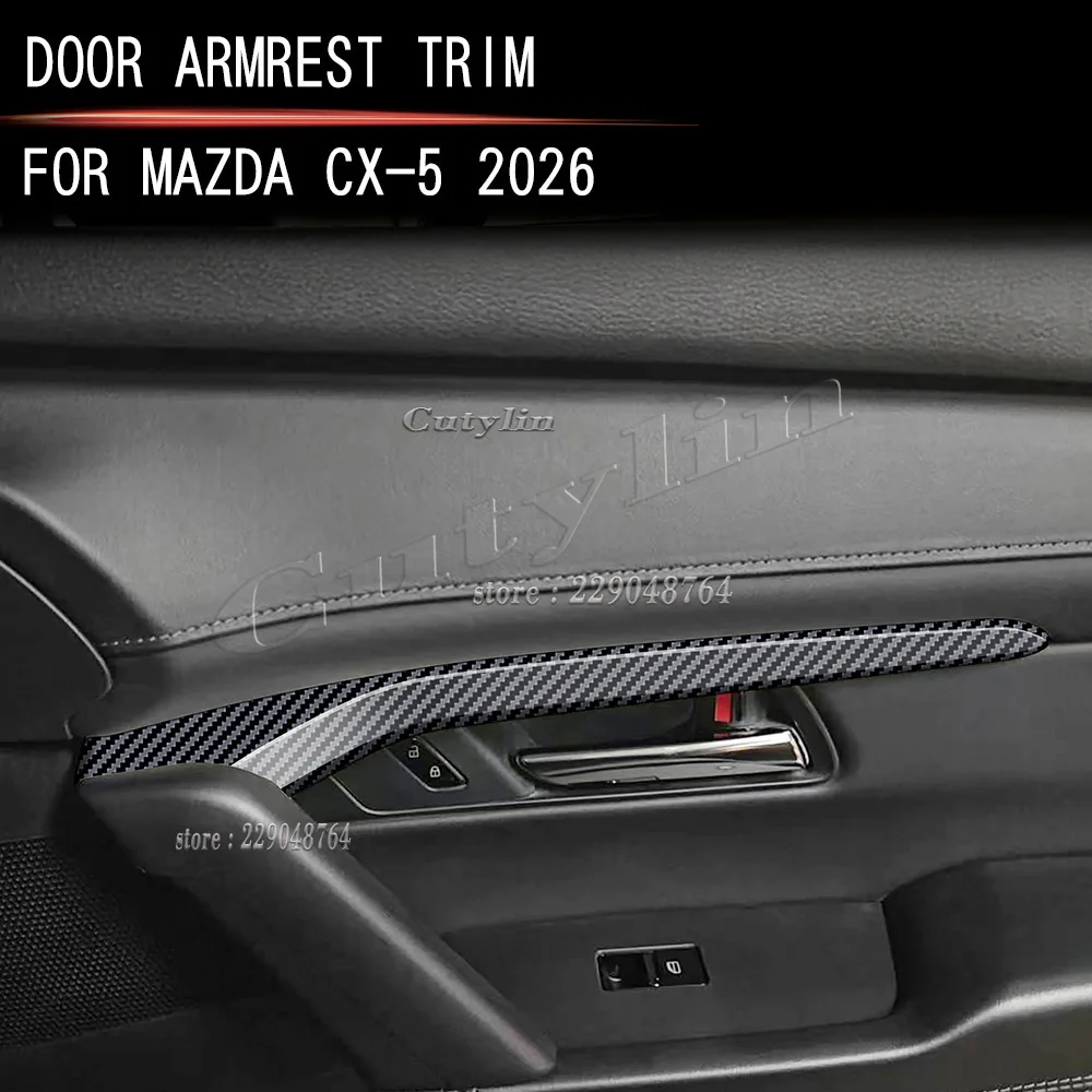 

For Mazda CX-5 CX5 2026 2027 ABS Door Armrest Trim Cover Car Inner Door Armrest Panel Decor Strip Auto Interior CAR Accessories