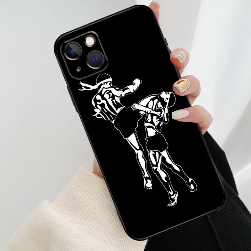 Muay Thai Fight Boxing Phone Case For iPhone 13 12 11 14 15 16 Pro Max Mini X XS Max XR Plus Case Back Cover