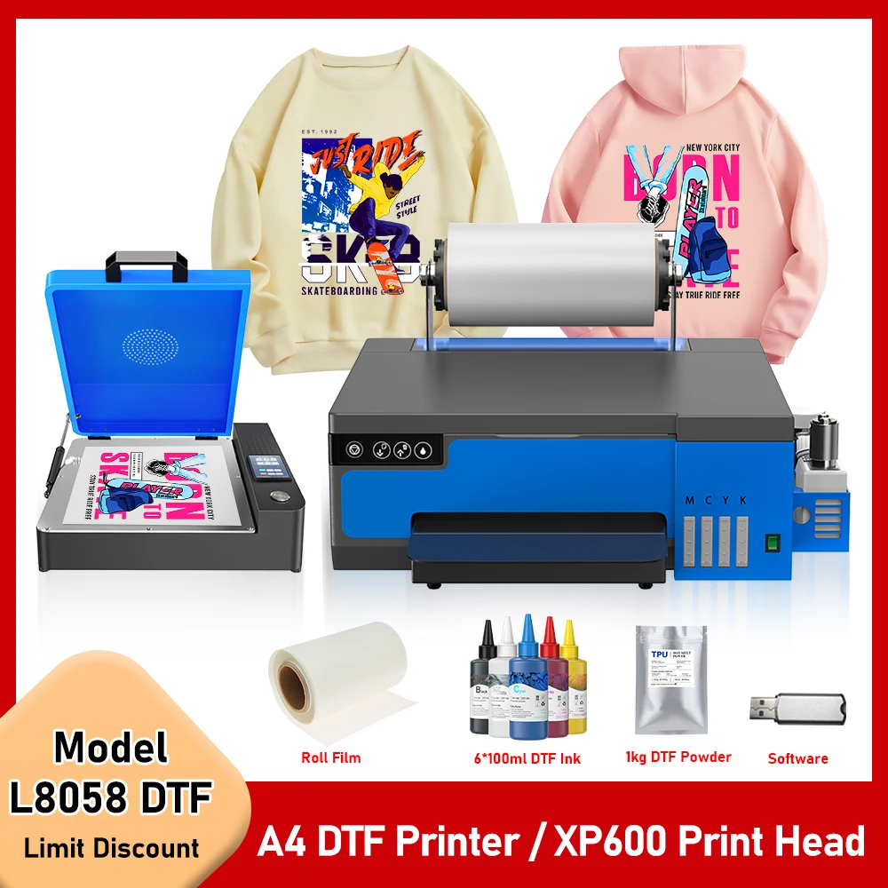 

A4 DTF Printer for Epson XP600 DTF Printer Bundle with DTF Oven Direct Transfer Film Printer A4 DTF Printing Machine for T shirt