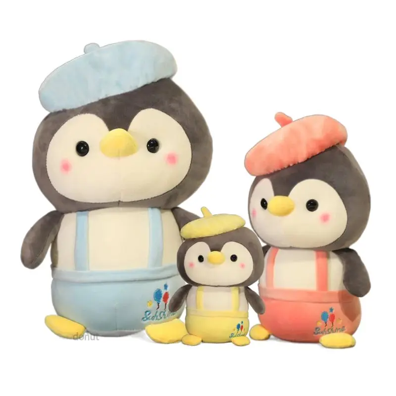 

New 32/40/60cm Cute Soft Penguin Plush Toy Cartoon Trousers with Hat Penguin Figure Children's Birthday Christmas Gift For Kids