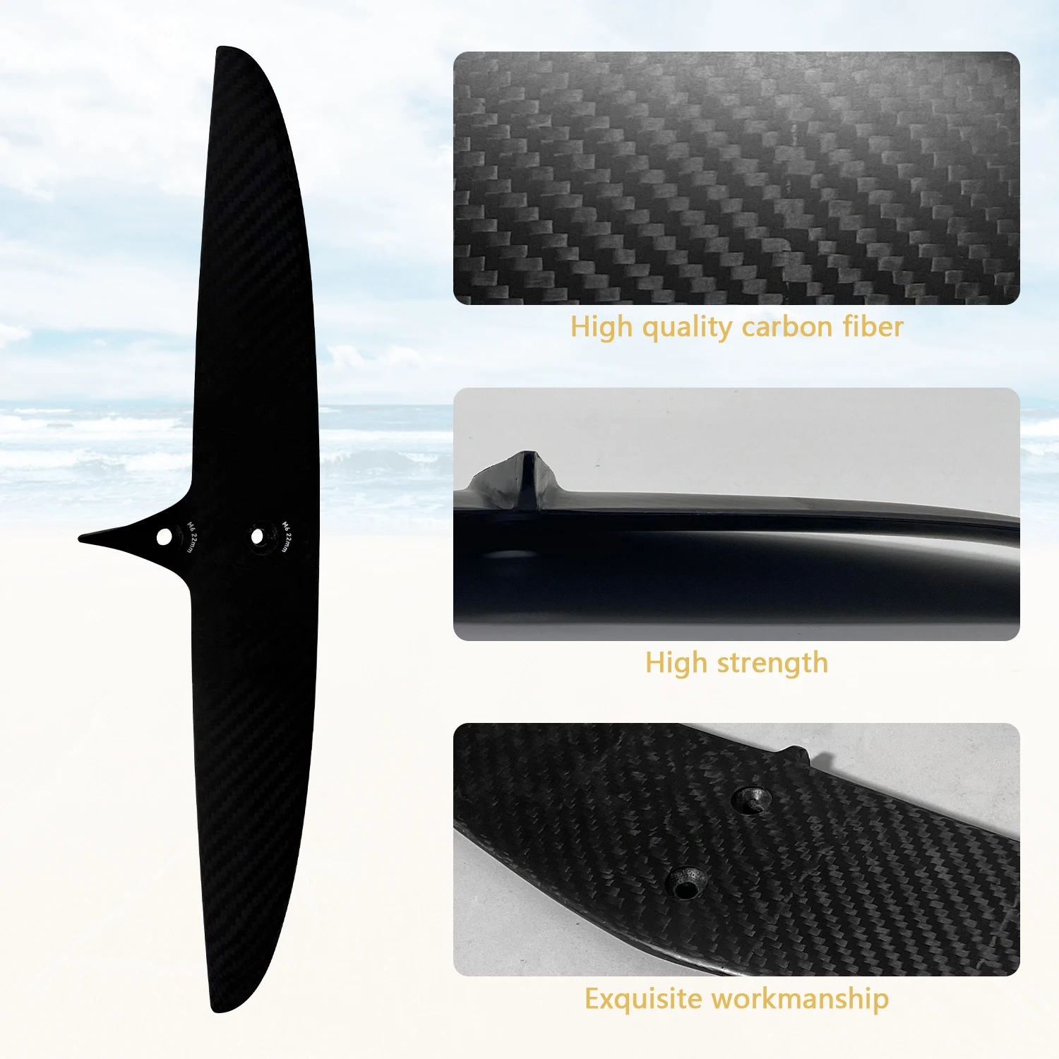 Hotsale OEM Factory Carbon Foil T362 Axis Rear Wing  SUP Foil Hydrofoil Set Efoil Wing Foil Hydrofoil Pump Surfing Stabilizer