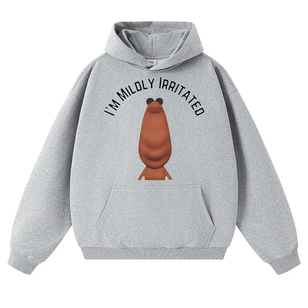 مضحك أنا مهيج معتدل ماركوس دودة ميمي هوديي الفكاهة الرجال النساء هودي البلوز الخريف الشتاء المتضخم بلوزة كاجوال