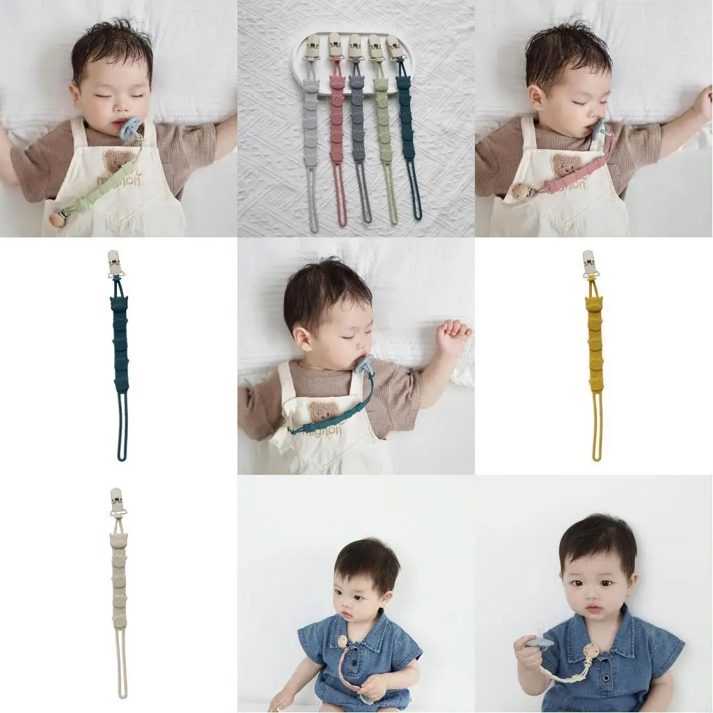 

Silicone Pacifier Clip Easy to Use Baby Pacifier Clip Soother Chain Cartoon Baby Pacifier Clip Baby Pacifier Chain L8RB