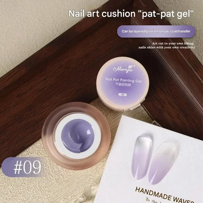 1 Dose Cushion Patting Gel Nagellack Ombre Schwarz Weiß Pat Pat Gel Nagellack Zeichenliner French Nail Cushion Gradient Gel – Detail 16