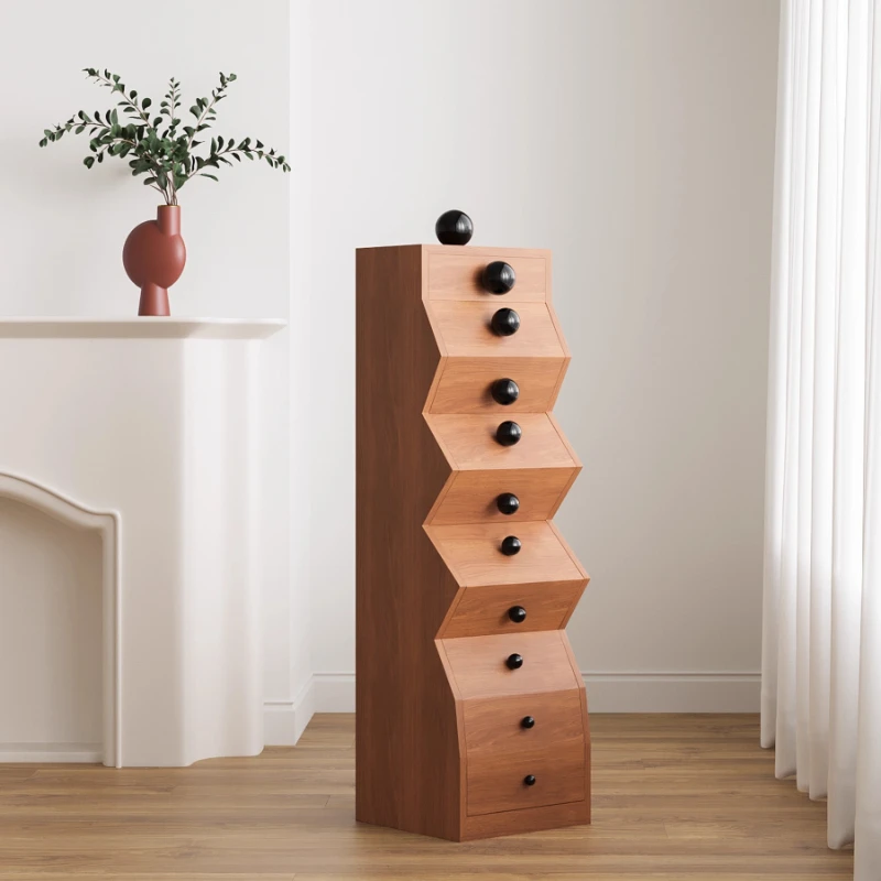 

Simple solid wood ins antique cabinet, chest cabinet, multi-functional living room locker design sense, special-shaped cabinet