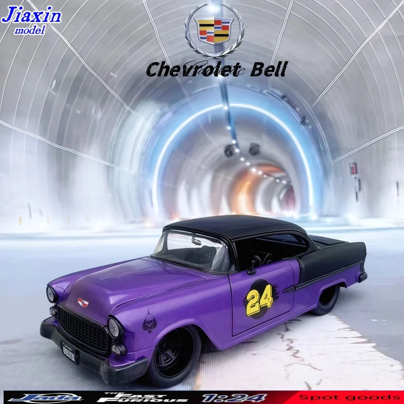 

JADA1:24 Chevrolet Bell Painted No. 24 composite metal car model Classic Static Figurine Classic Low Face