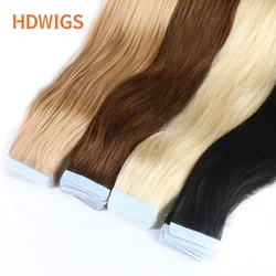 Tape in Human Hair Extension Straight Brazilian Remy Hair Extension 2.5g 20pcs 50g Tapes Hair 100% Human Hair Natural Blond 613