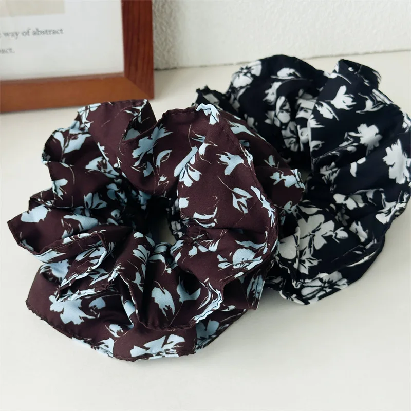 

Elegant Women's Floral Print Elastic Hair Rope Simple Fabric Hair Band Fashion Hair Accessories Wholesale
