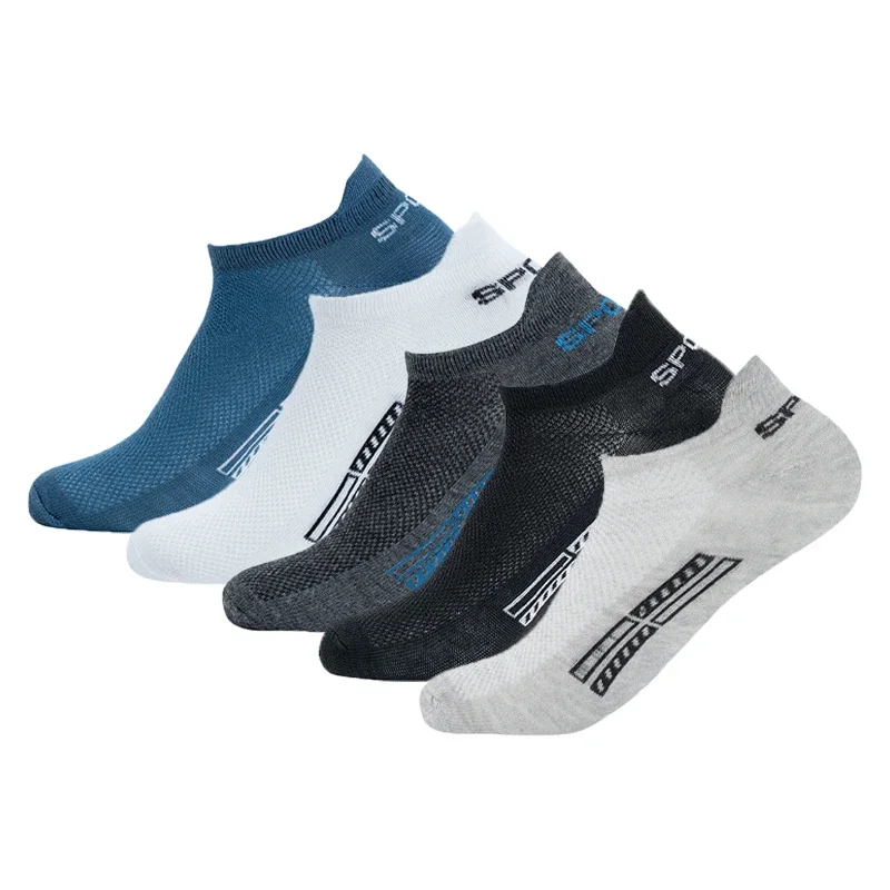 5 Pairs/Lot Cotton Short Socks For Male High Quality Men\'s Ankle Sports Mesh Man Breathable Summer Casual Soft Men Sock