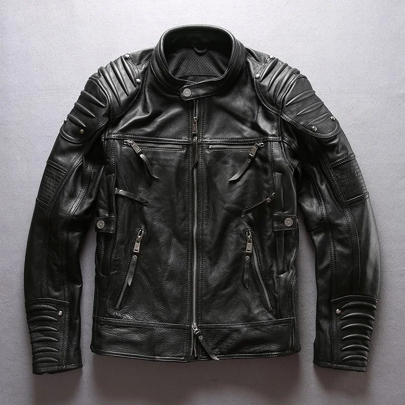 Claw leather men's new motorcycle cowhide