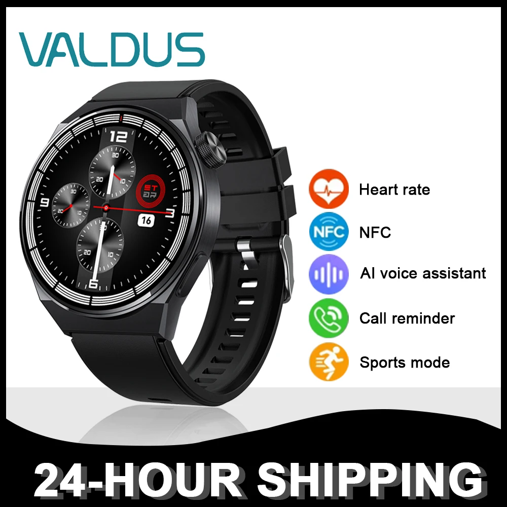 VALDUS GT8 Smartwatch Men Women Bluetooth Call Voice Assistant NFC Heart Rate Detection Compatible With Android IOS Smartwatch