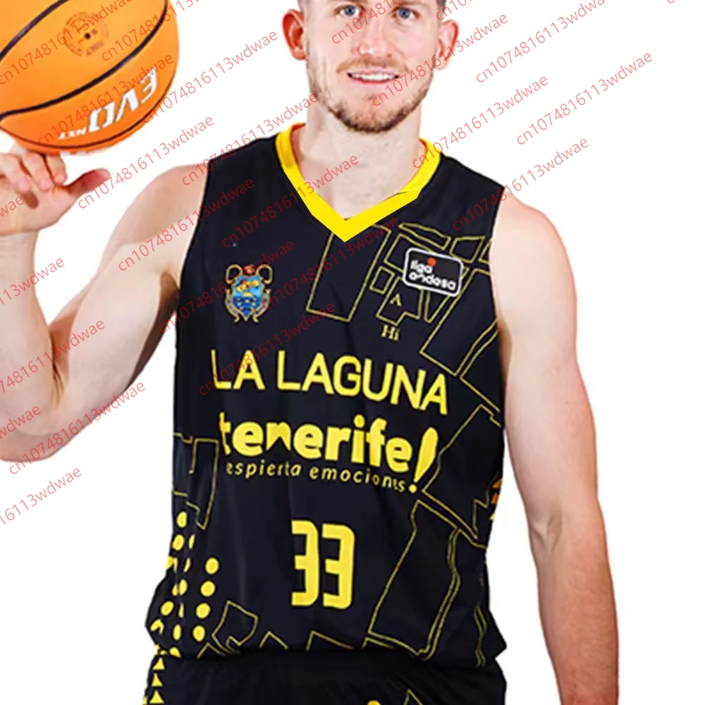 اسبانيا كرة السلة الدوري 25-26 جيرسي الرجال سترة رياضية CB Canarias جيرسي كيت جورجي شيرماديني 19 كرة السلة سترة طفل جيرسي كيت