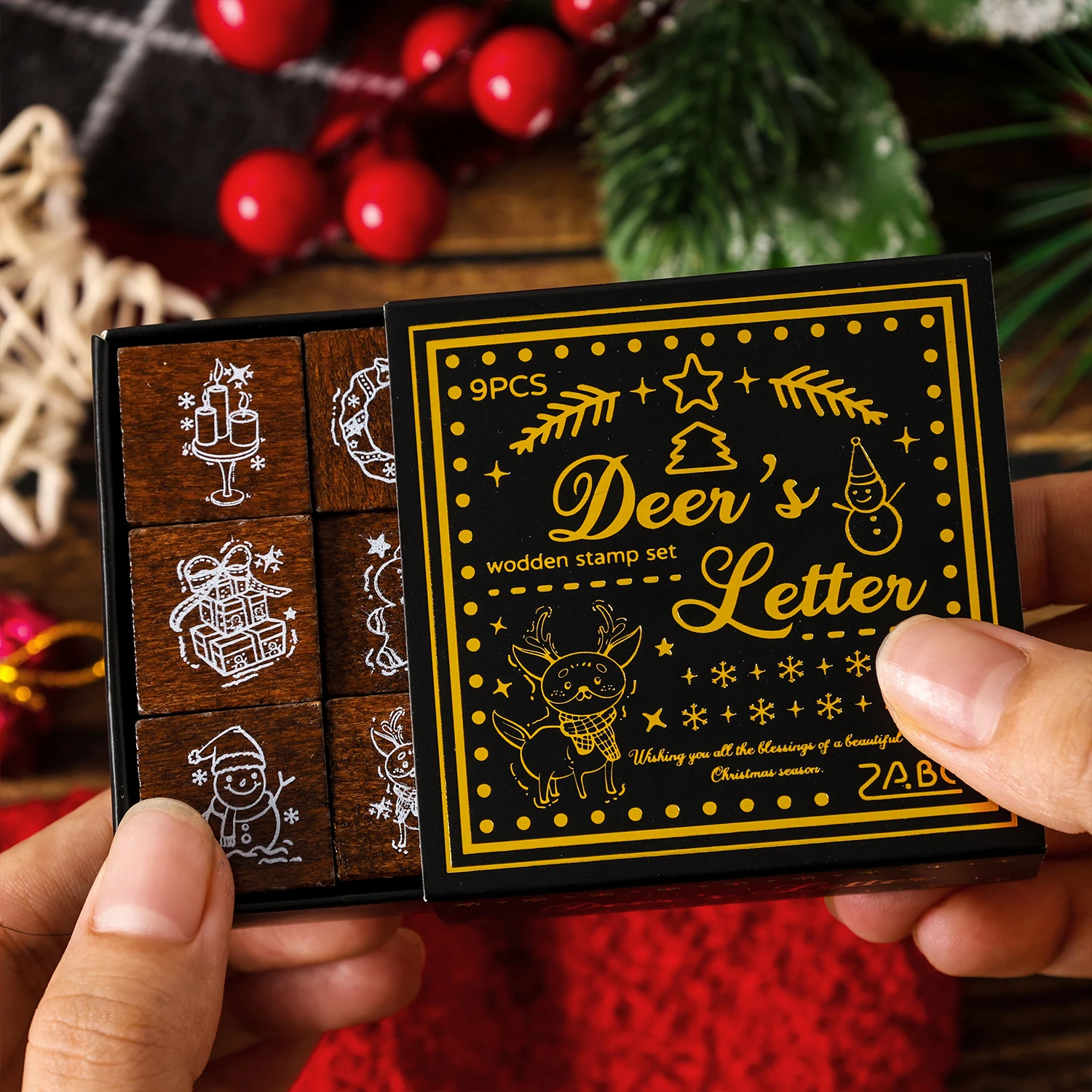 2packs/LOT Christmas Eve series stamp DIY stamps stationery scrapbooking standard wood stamp - Image 4