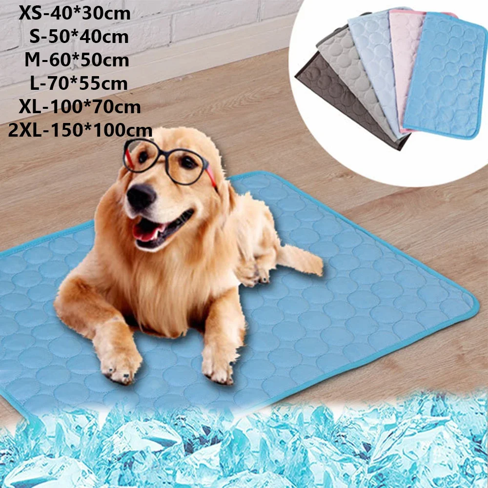 

Cooling Mat for Pet,Cool Ice Silk,Sleeping Pad,Moisture-Proof Mattress, Cushion,Breathable Bed Blanket, Dog, Cat, Summer, XS-2XL