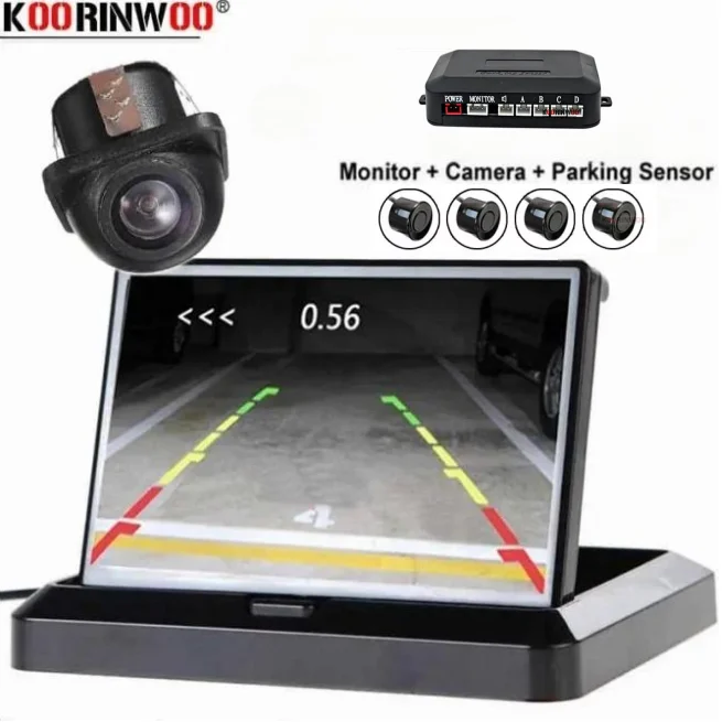 Koorinwoo Visible Video Car Sensors With Camera Parking Monitor Wireless Parking Assist Parktronic For Cars Radar Detector Alart