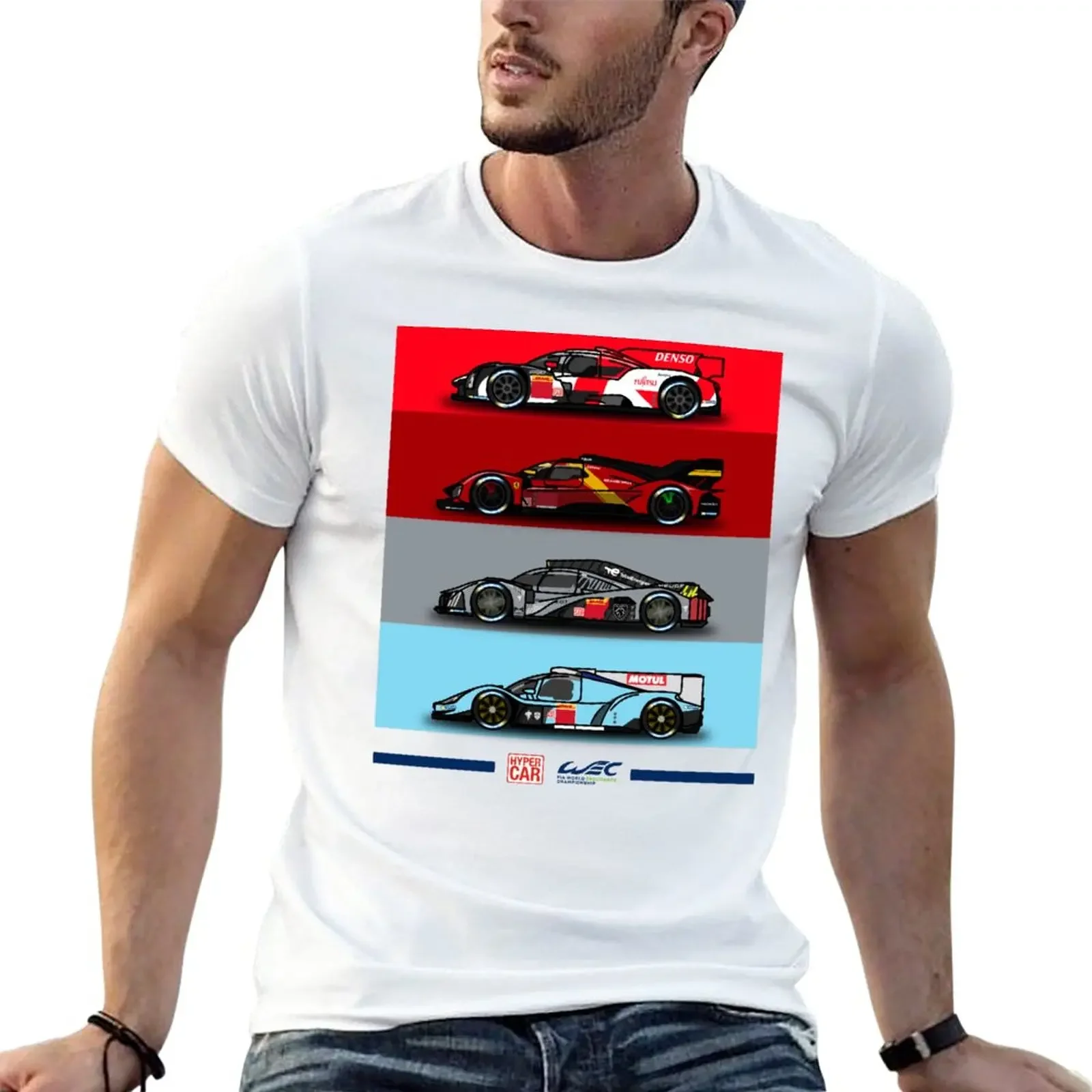 New WEC Le Mans Hypercar T-Shirt street wear anime t shirts graphic t shirts oversized t shirt Men's clothing