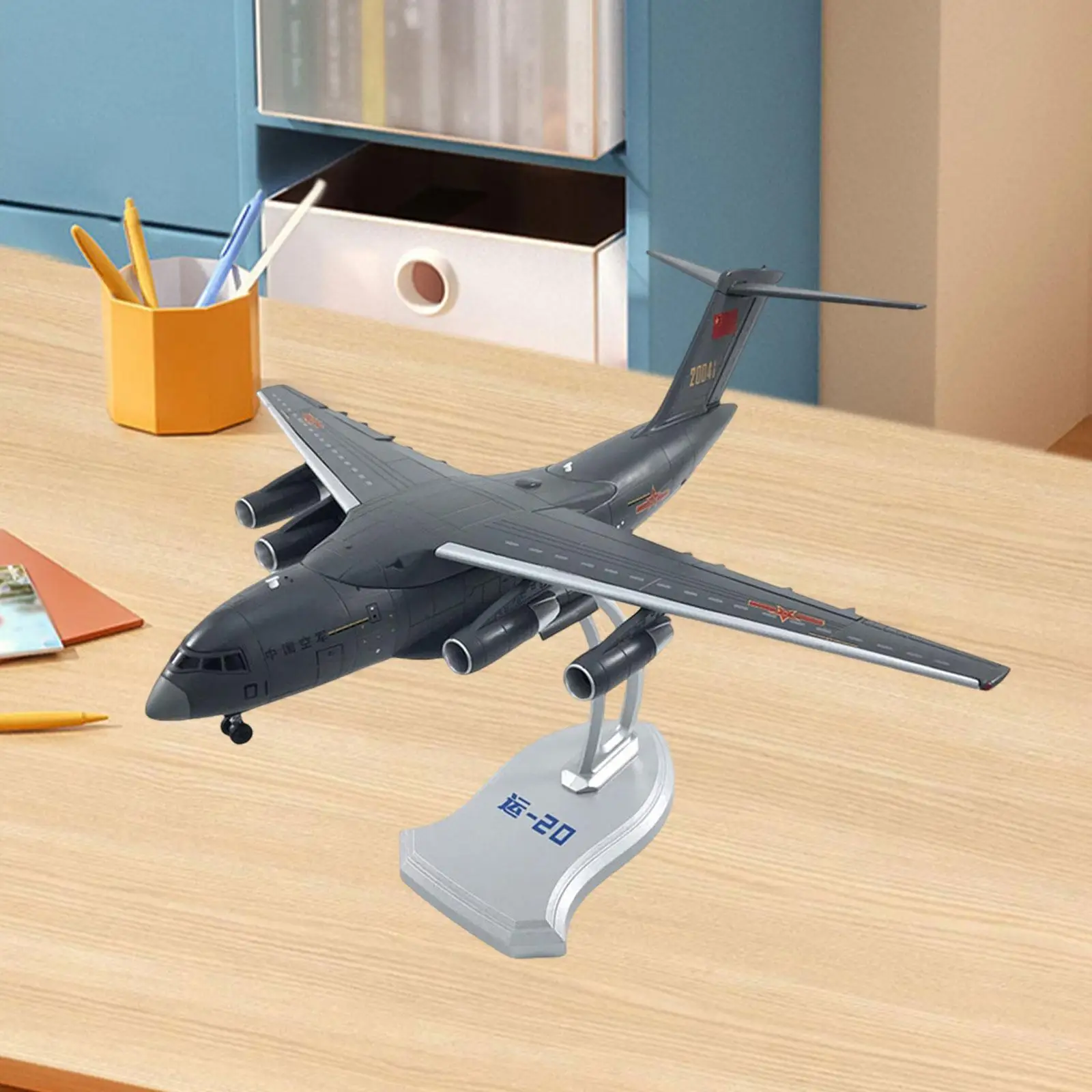 1/130 Y-20 Transport Aircraft Diecast Alloy Model for Living Room Bedroom