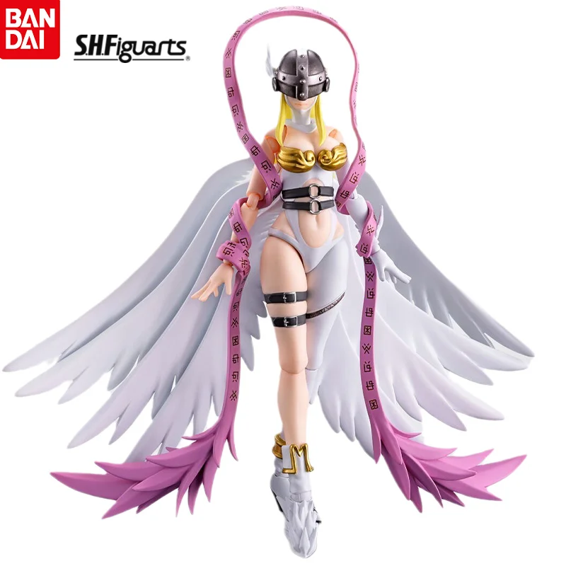 

Оригинальная экшн-фигурка Angewomon Digimon Adventure S.h. Фигуртс Shf Bandai Аниме Модель Фигурки игрушки подарок для мальчика