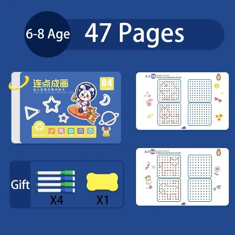 Magical Tracing Workbook Reusable Magic Practice Copybook Control Training Book Children Montessori Drawing Education Stationery