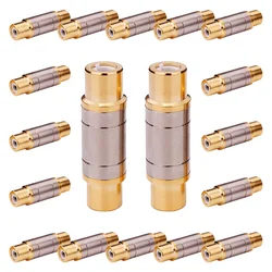 4/8/16PCS Gold Plated High Quality  Dual RCA Connectors RCA Female to Female Jack Socket Straight Adapter Speaker Cable Extender