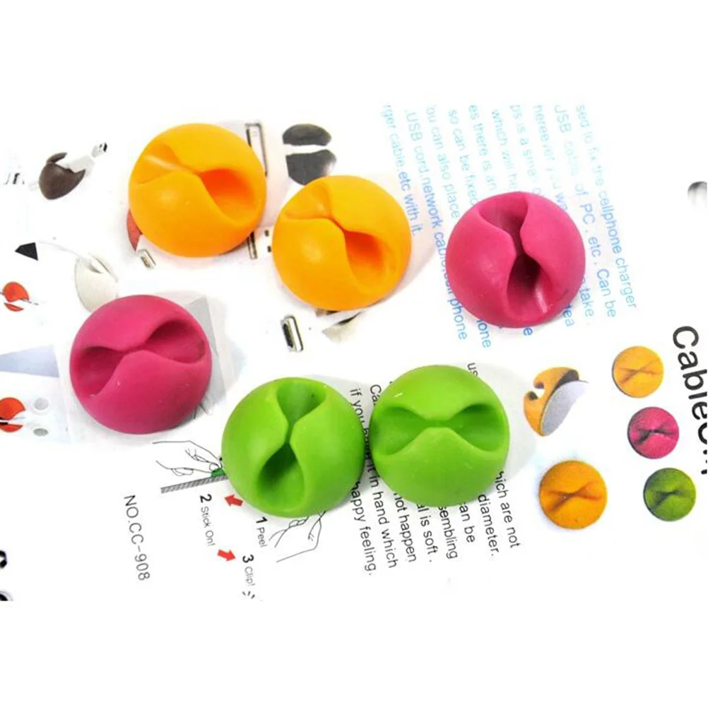 

10 Pcs Cable Stationary Line Manager Storage Wire Wrapper Self-adhesive Clip Organizer