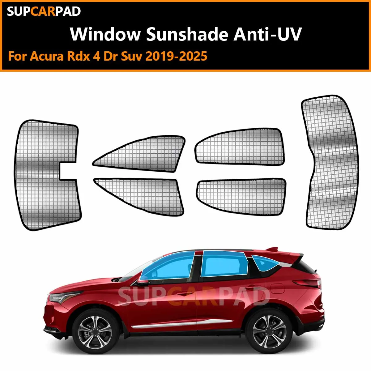 

Для Acura RDX 4-дверный внедорожник 2019-2025: Индивидуальные солнцезащитные шторки на окна автомобиля, анти-УФ, козырьки-дефлекторы, аксессуары