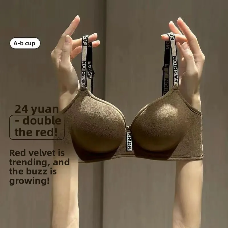 

Беспроводной бюстгальтер пуш-ап для маленькой груди, бесшовный, удобный, с мягкой подкладкой, улучшающий изгибы, матовая ткань, красное нижнее белье, женское нижнее белье