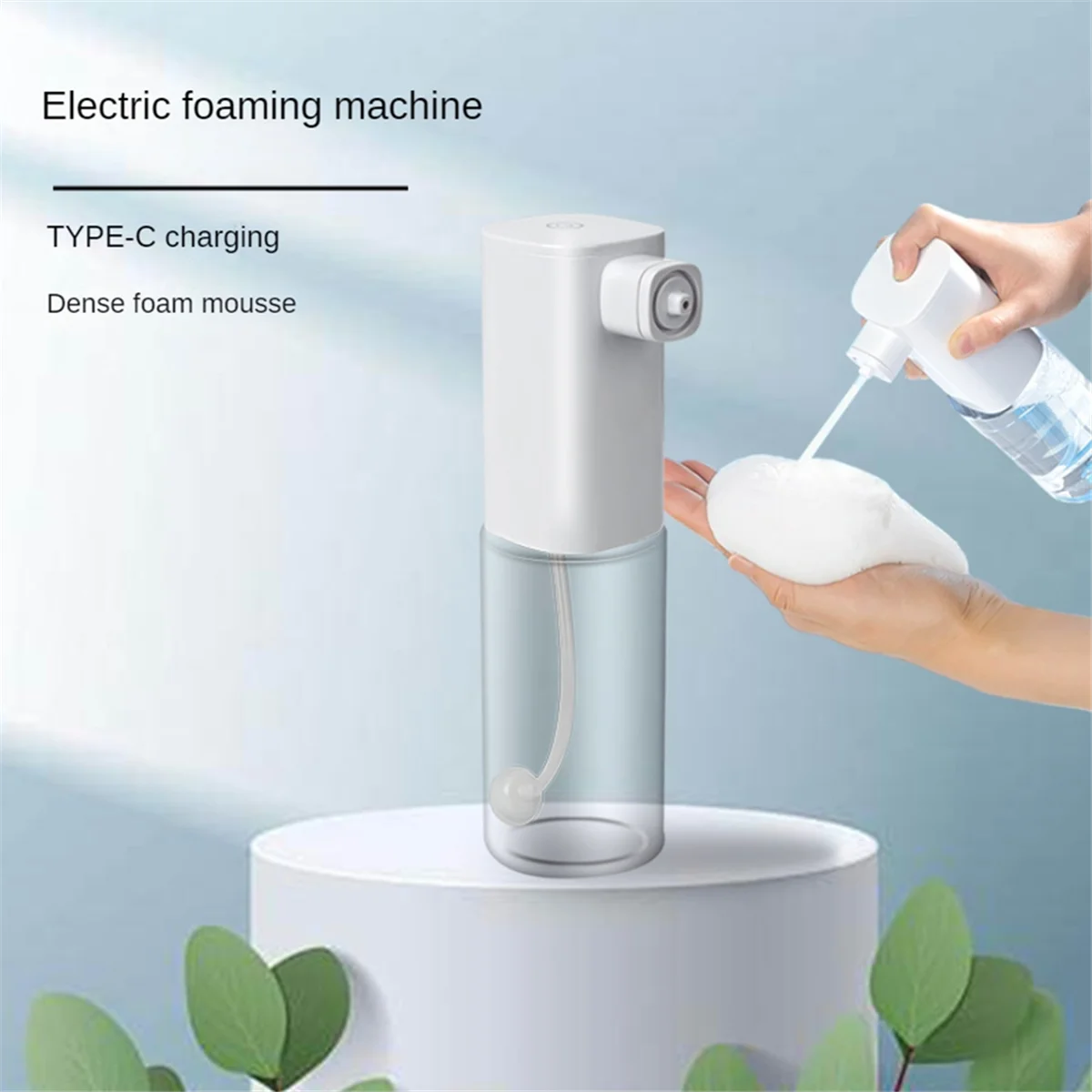 Newest! Automatic Foaming Soap Dispenser,Electric and Rechargeable,Refillable Foam Hand Dispenser for Kitchen Bathroom