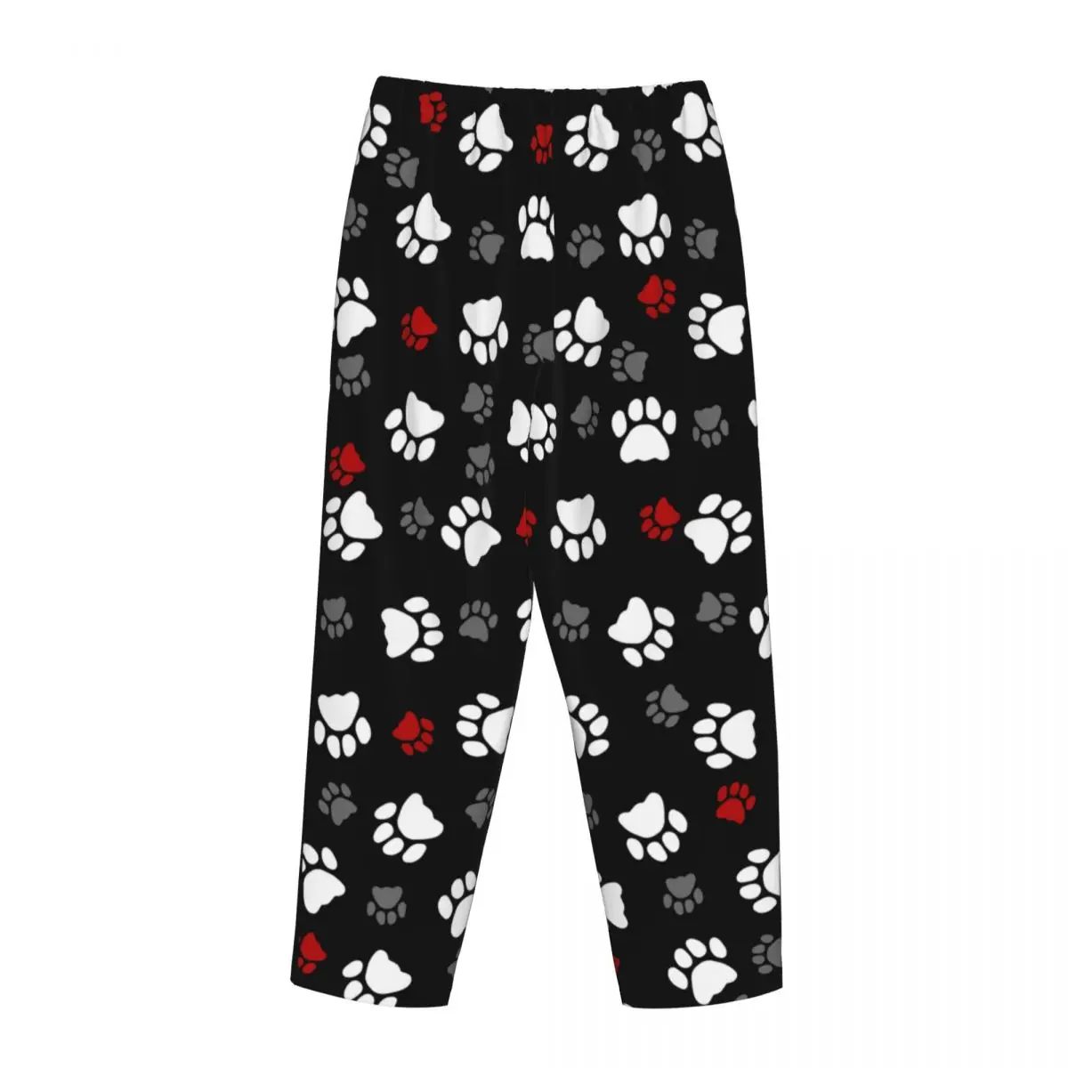 Pantalones de pijama con estampado personalizado para mujer, ropa de dormir con estampado de pata de perro y gato, pantalones de dormir con bolsillos