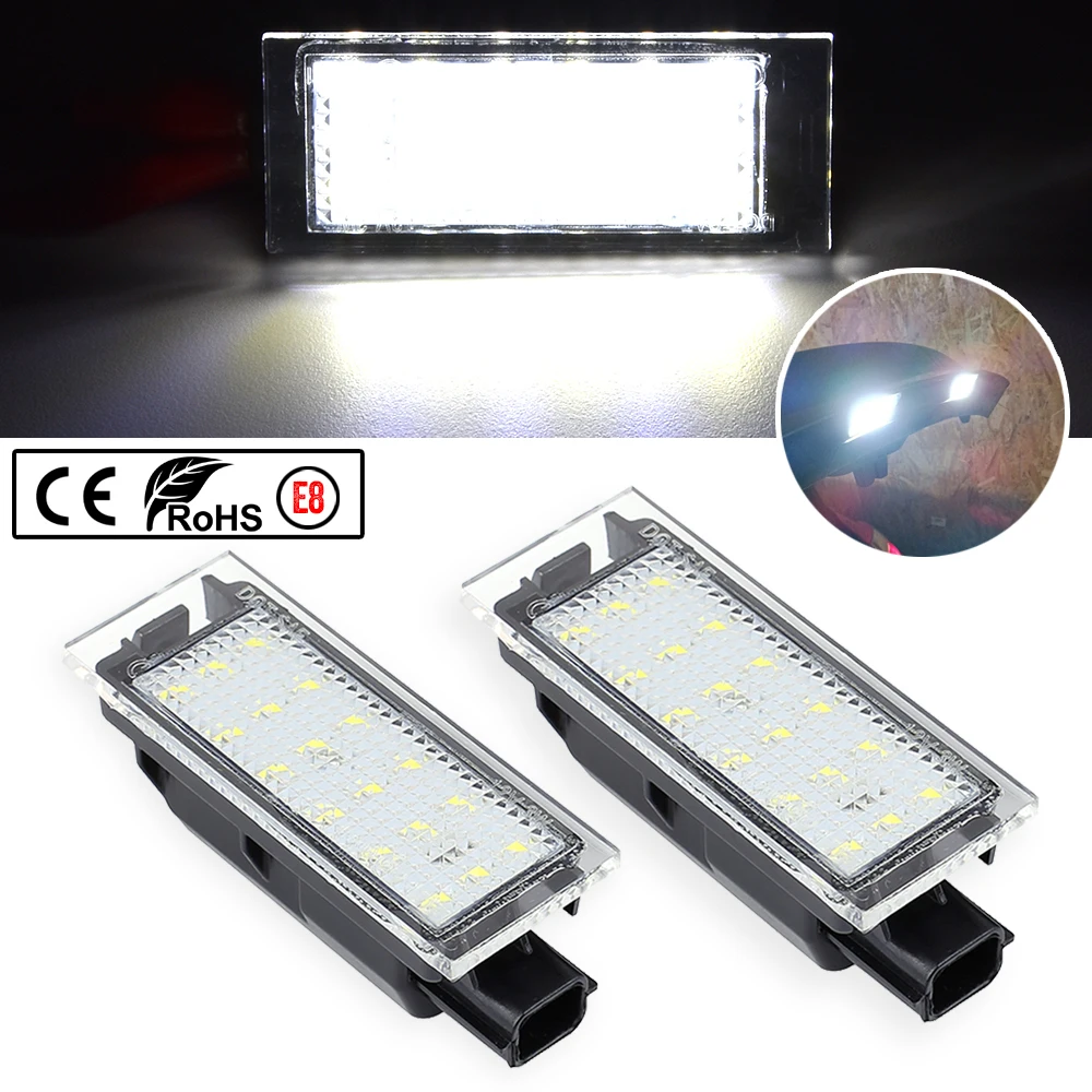 OEM# 8200480127 2x LED License Number Plate Light For Renault Twingo Clio Megane 3Laguna Vel Satis