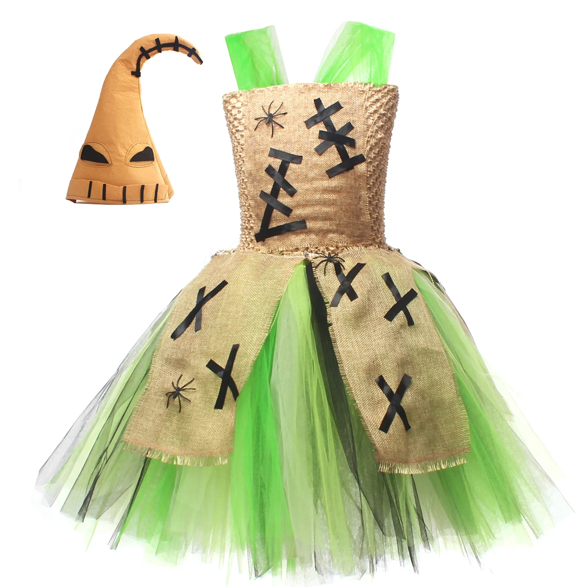 Halloween Nightmare Then Christmas Oogie Boogie Cosplay Costume Girls Fancy Tutu Dress Kids Carnival Party Role Play Clothes view 5