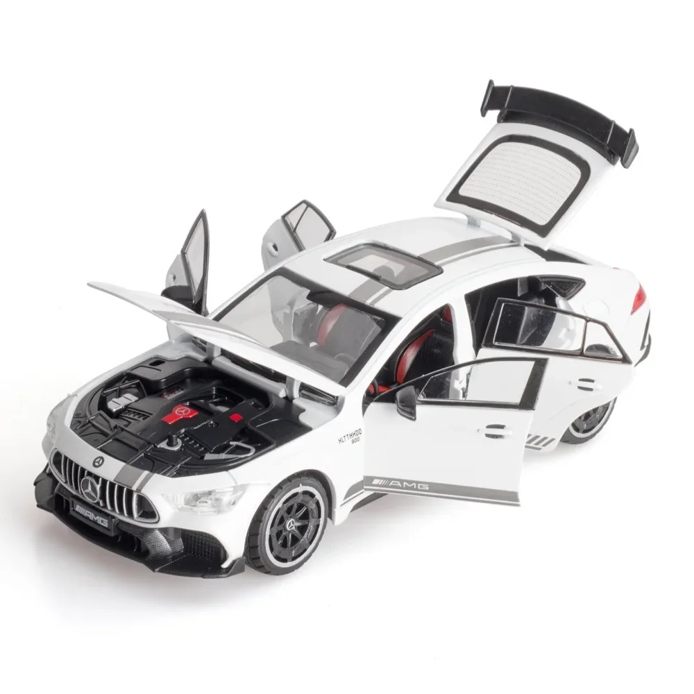 1:24 Mercedes-Benz AMG GT63 Diecast Alloy Car Model Metal Toy With Sound Light Pull Back For Kid Children Collection A478