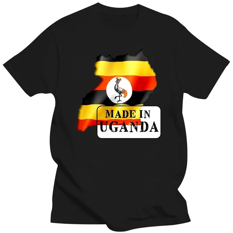 Ladies Made In Uganda T Shirt - Flag and Map Country Gift Tee graphic harajuku oversized t shirt men Short Sleeve New Arrival