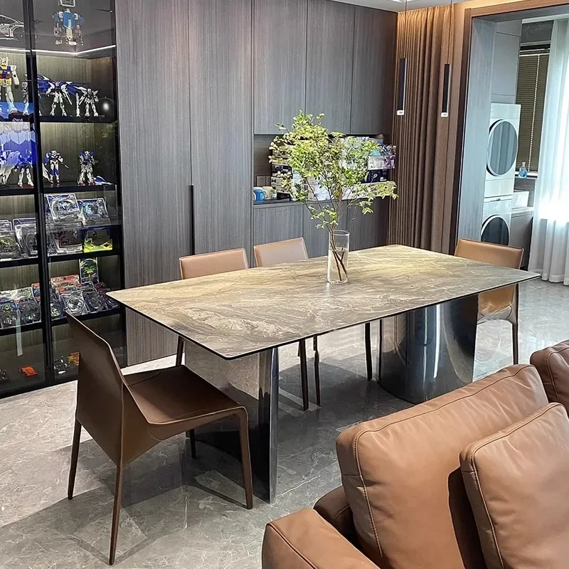 

Italian Wooden Dining Tables Square Nordic Large Brown Luxury Dining Tables Salon Modern Natural Mesas De Jantar Furniture Home
