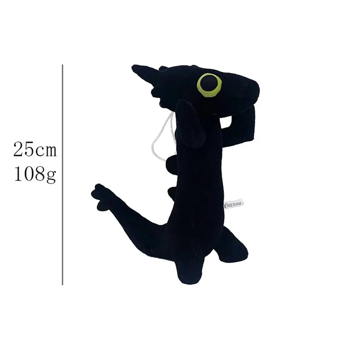 Toothless Dancing Meme Plüschtier Dancing Dragon Gefüllte weiche Tiere Plüschtiere 25 cm Puppe Anime Game Room Kissen Schwarz