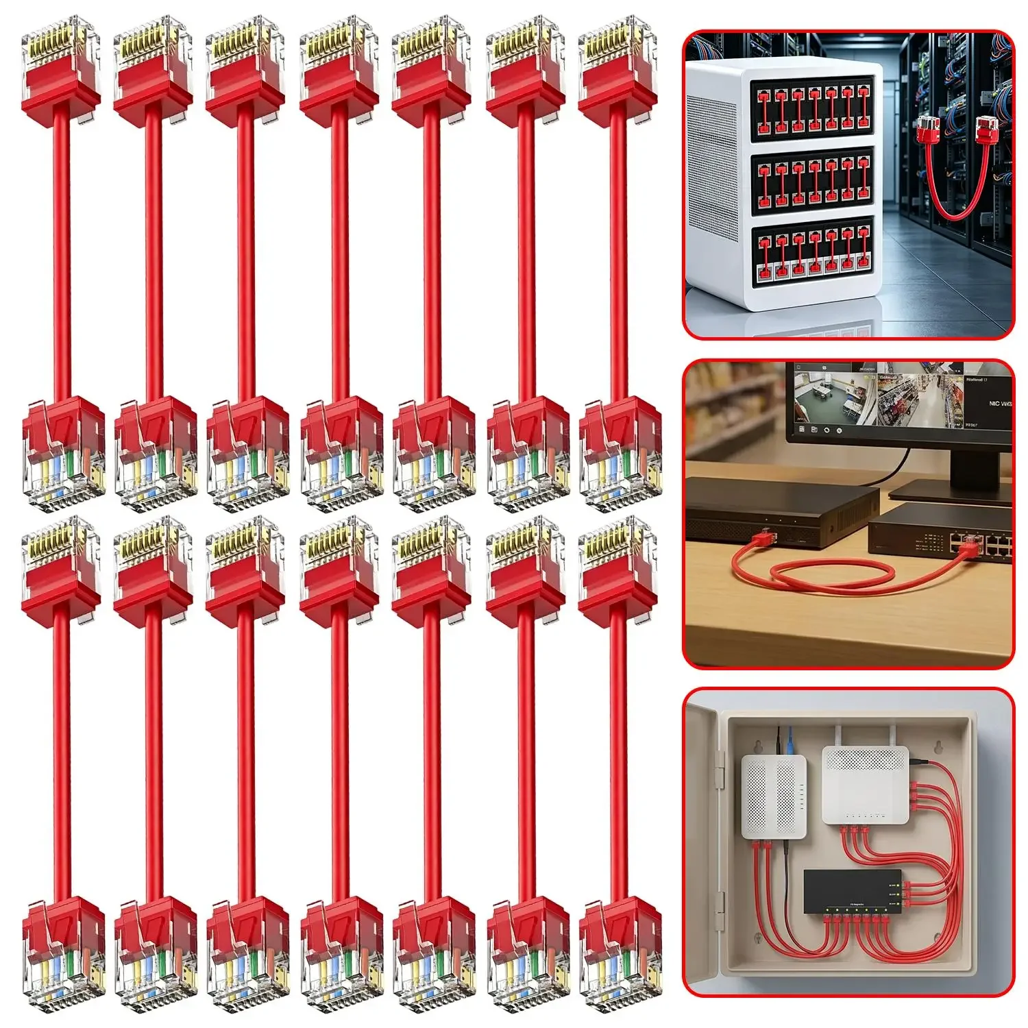 1-10PCS CAT6a Ethernet Cable LAN Super Light Cord UTP 10Gbps 550MHz High-speed Slim Ethernet Network Cable for PC Laptop Router
