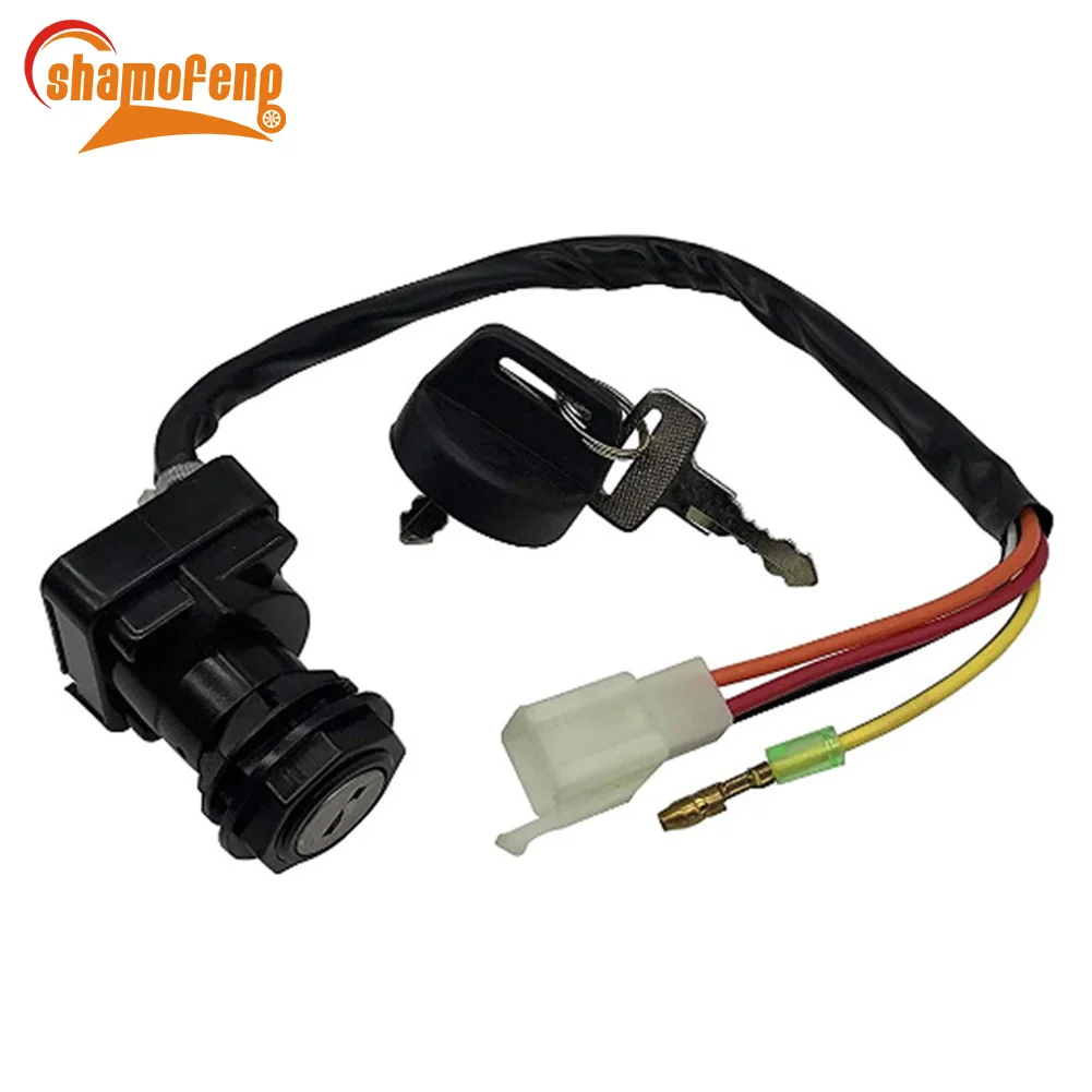 Lgnition Switch Key Fit For Suzuki LT80 LT-80S 1987-1995 motorcycles accessories Lock with 2 wire