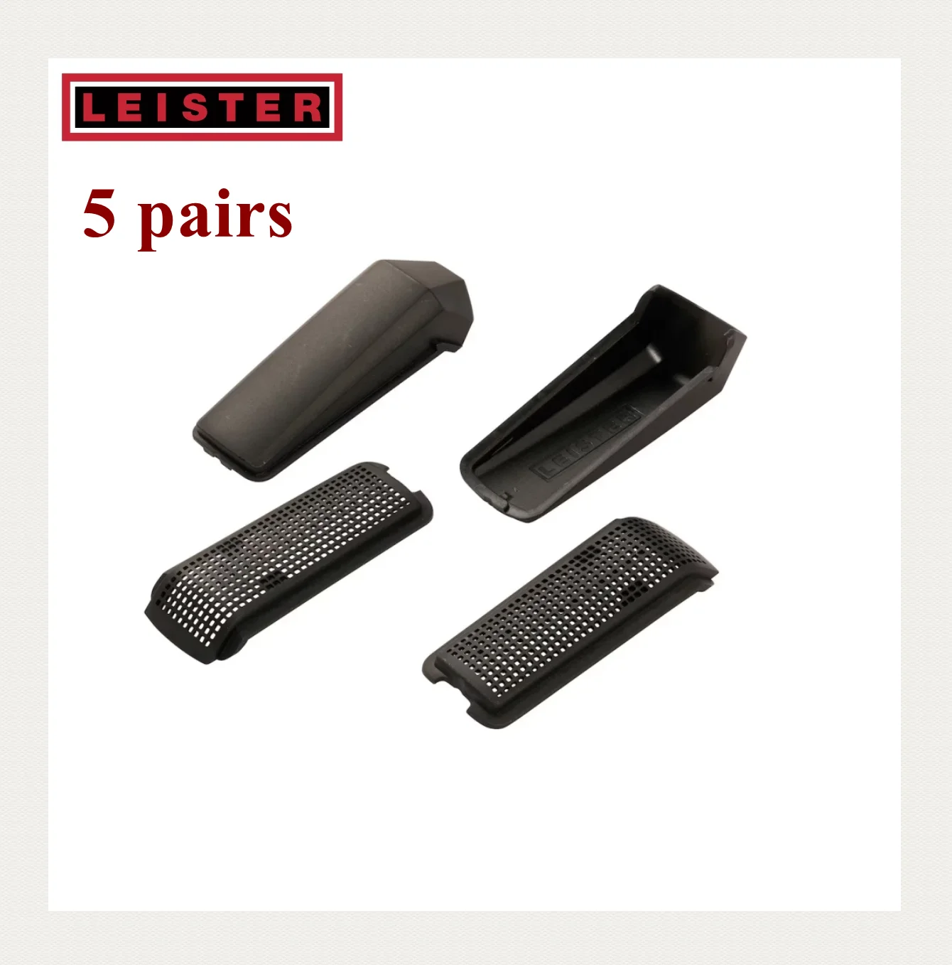 5 paar Leister luchtfilter afgeschermd zwart Kleur-149.214