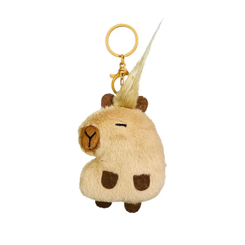 

Capybara Plush Keychain Capybara Keyring Soft Stuffed Animal Toys Pendant Doll Keychain For Car Backpack Purse Schoolbag