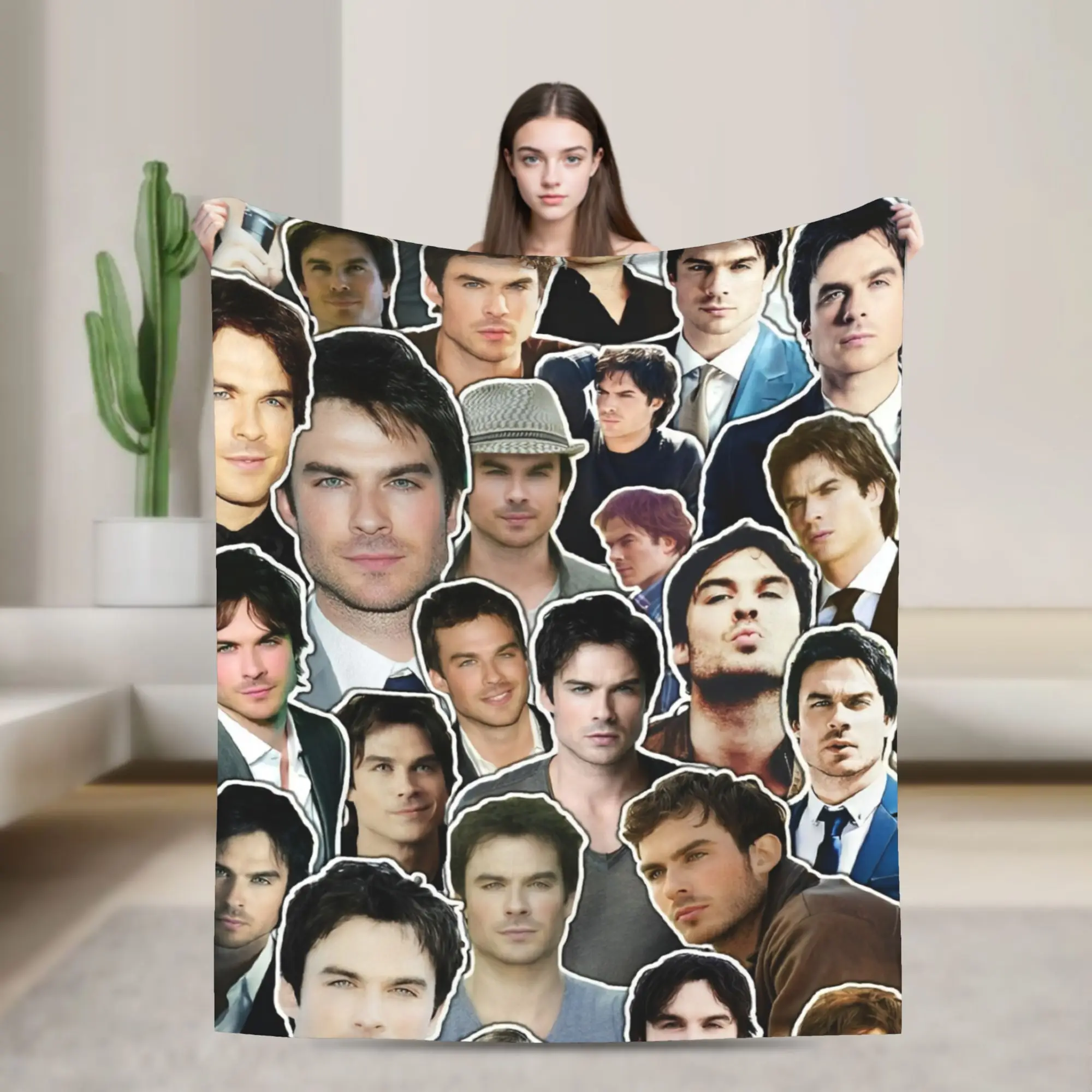 

Одеяла Damon Salvatore, флисовый текстильный декор, дневники вампира, портативные теплые пледы для домашнего дивана, одеяло