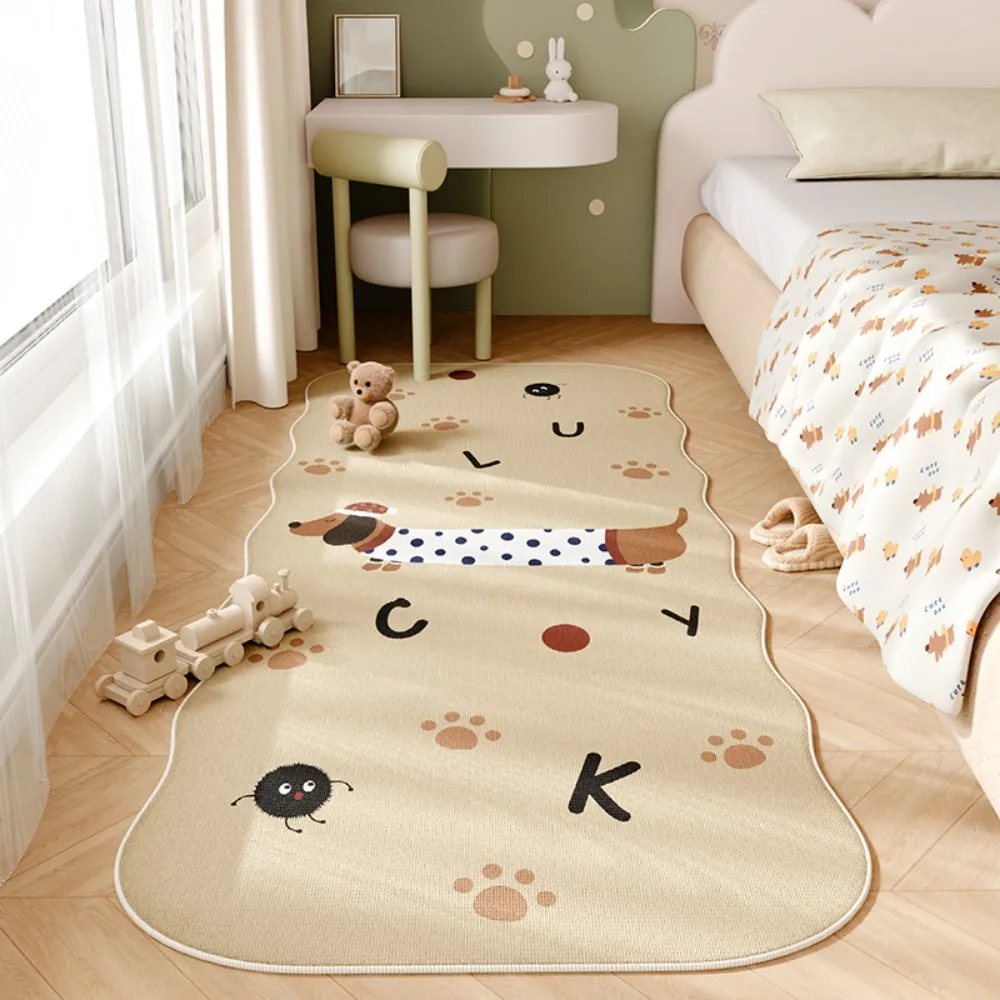 

VIKAMA детский ковер с героями мультфильмов для детской комнаты, спальни, нескользящий прикроватный коврик с мультяшным принтом лапы, напольный коврик с буквенным узором, домашний декор