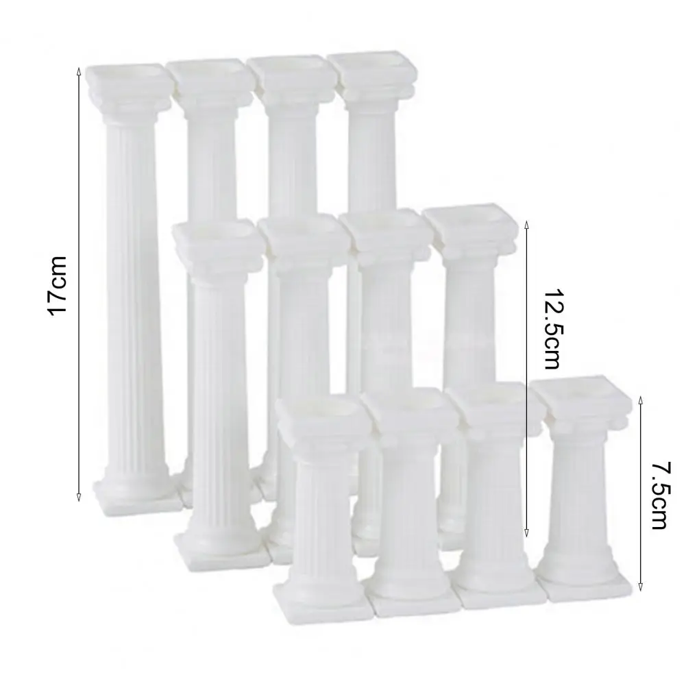 4Pcs/Set Modern Cake Pillars Eco-friendly Reusable Plastic Roman Column Cake Tiered Stands