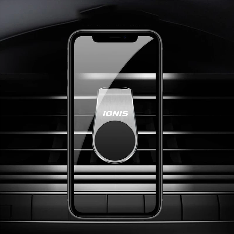 Metal Magnetic Car Vent Magnetic 360° Rotatable Holder For Suzuki IGNIS Logo L-Type Phone GPS Support Mount Auto Accessories