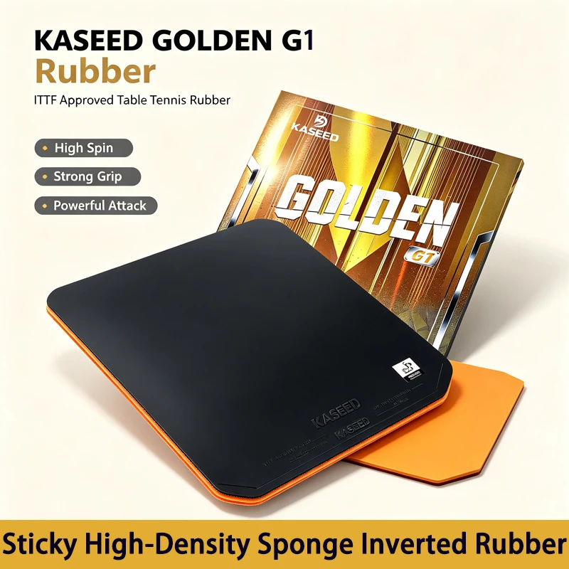 KASEED G1 Table Tennis Rubber Sheet ITTF Approved Sticky High Density Sponge Inverted Rubber Ping Pong Rubber Sheet Loop Attack