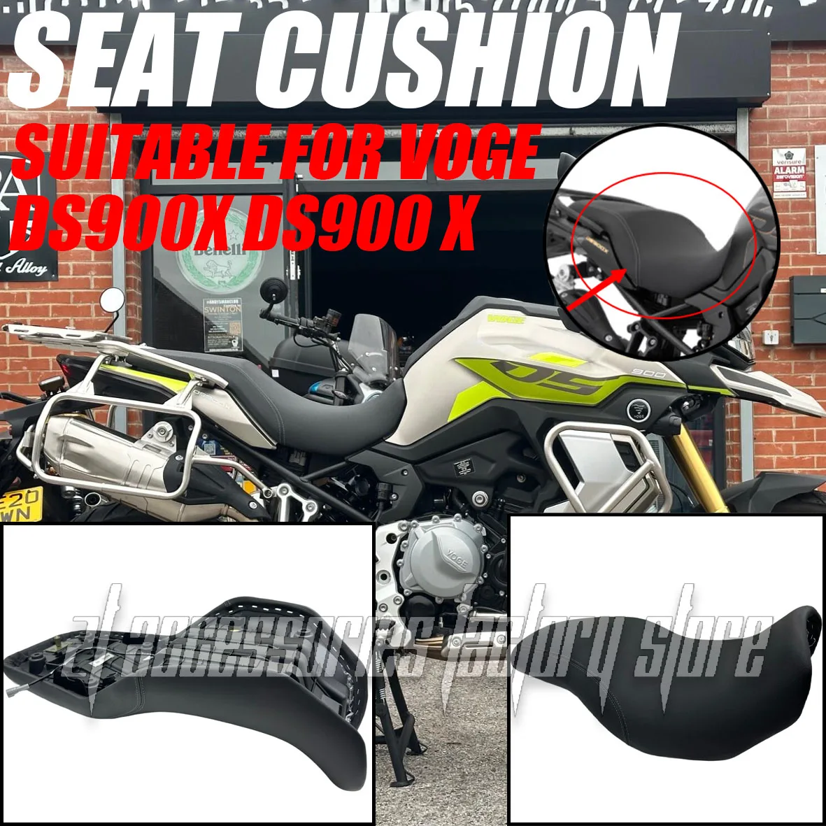 

Эксклюзивно для VOGE DS900X для мотоцикла VOGE DS900X DS900 X, модифицированная подушка сиденья с увеличенной подушкой 2,5 см