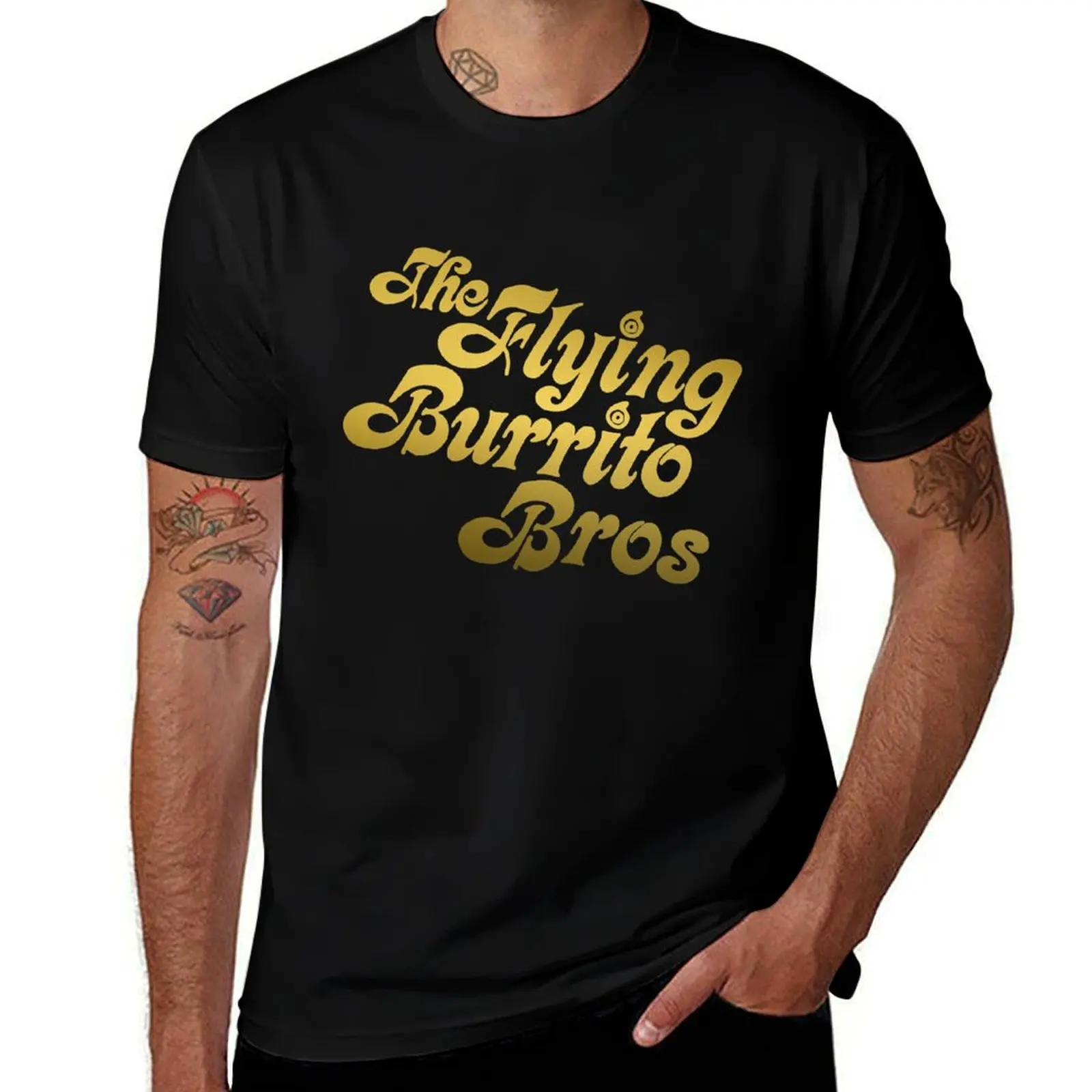 

shirts - Mr Text Tambourine Essential t cotton funny Byrds The T-Shirt Flying Burrito classic Bros The