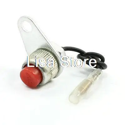 New Lastest  Red Push Button Switch Momentary Push Button Vehicle Car Engine Stop Switch 12VDC w Lead Wire