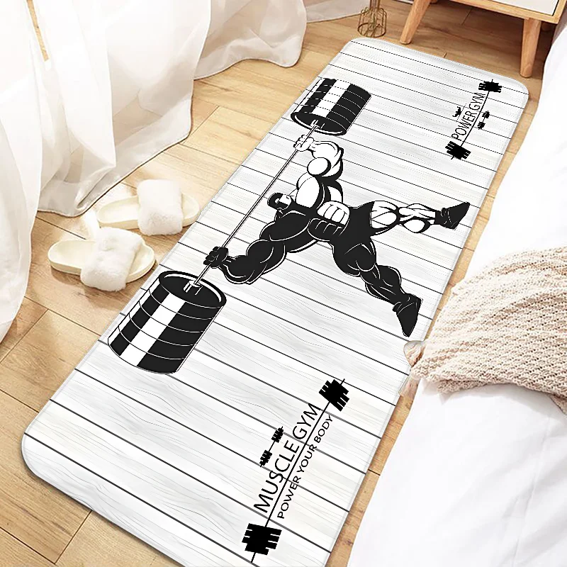 Bodybuilding Gym Door Mat Entrance Non-slip Doormat Washable Kitchen Carpet Living Room Hallway Rugs Bathroom Bath Door Mats