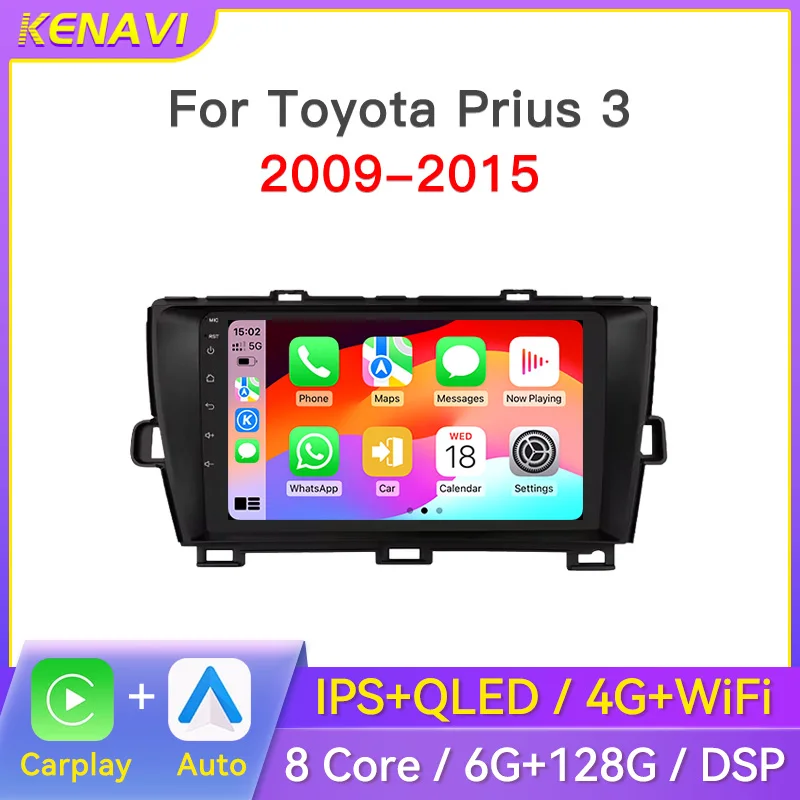 

Автомобильное стерео радио на базе Android 2 Din для Toyota Prius 3 XW30 2009-2015, мультимедийный плеер, навигация, GPS Carplay, авто FM RDS, головное устройство с экраном, интеллектуальная система