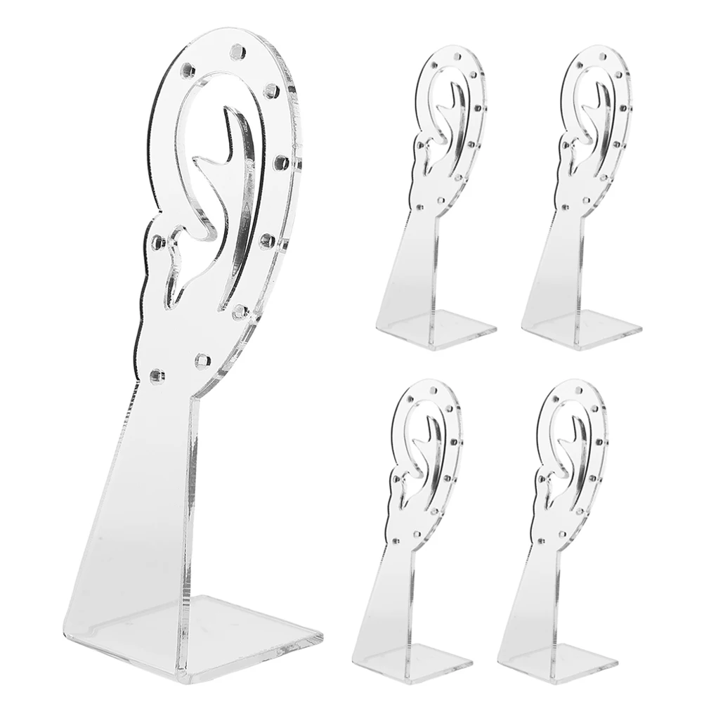 

5 Pcs Earring Display Stand Earrings Hanger Rack Holder Clear Jewelry Stud Acrylic